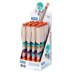 (185012920FN) MILAN PORTAMINAS PL1 SERIE THE GUN 0.9MM 2B C/SURTIDOS CAJA EXPOSITORA 20 UD