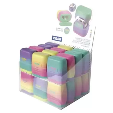 (20166224SN) MILAN AFILALÁPICES COMPACT SUNSET DOBLE CON DEPÓSITO C/SURTIDOS EXPOSITOR 24 UD