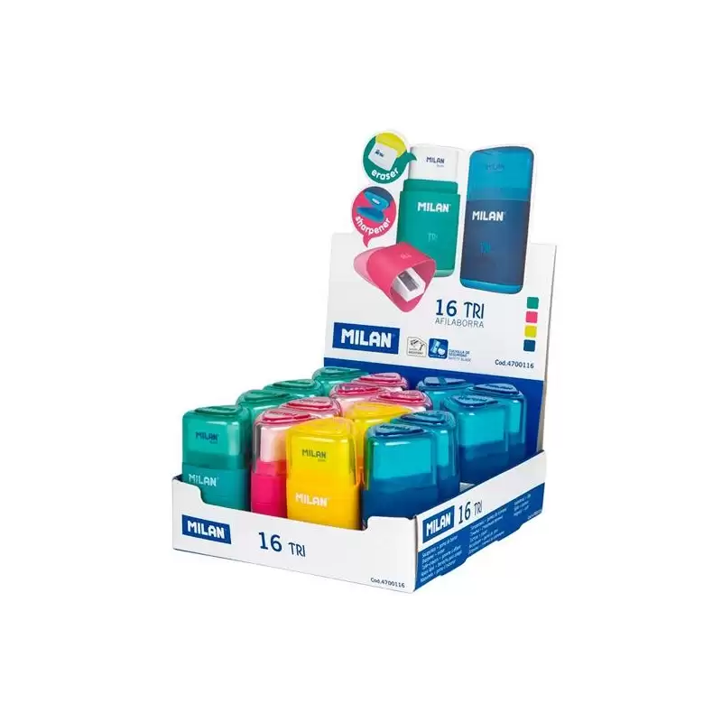 (4700116) MILAN AFILABORRA TRI SERIE ACID C/SURTIDOS CAJA EXPOSITORA 16 UD