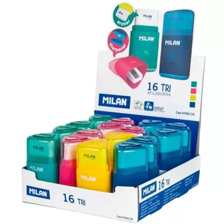 (4700116) MILAN AFILABORRA TRI SERIE ACID C/SURTIDOS CAJA EXPOSITORA 16 UD