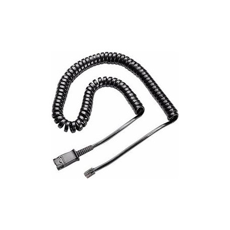 (784S0AA) HP POLY CABLE RIZADO NEGRO PARA TELÉFONOS FIJOS - U10P-S