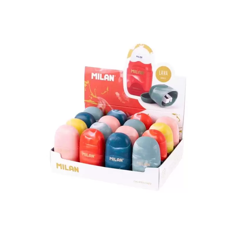 (4701116LV) MILAN AFILABORRAS CAPSULE LAVA SURTIDO CAJA EXPOSITORA 16 UD