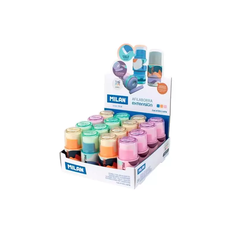 (4725116FN) MILAN AFILABORRA EXTENSIÓN SERIE THE FUN CAJA EXPOSITORA 16 C/SURTIDOS