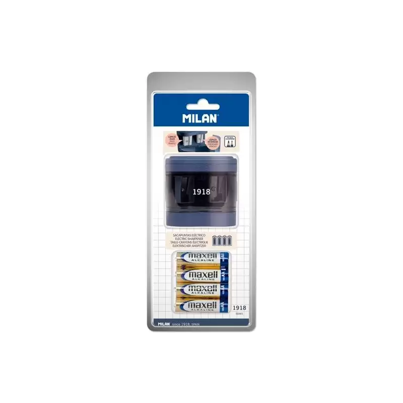 (BWM10278B) MILAN AFILALÁPICES ELÉCTRICO MAXI-REGULAR SERIE 1918 C/DEPÓSITO AZUL MARINO BLISTER