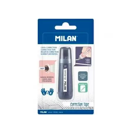 (BWM10340SNC) MILAN CINTA CORRECTORA CILÍNDRICA 5MMX6M SERIE 1918 BLÍSTER C/SURTIDOS