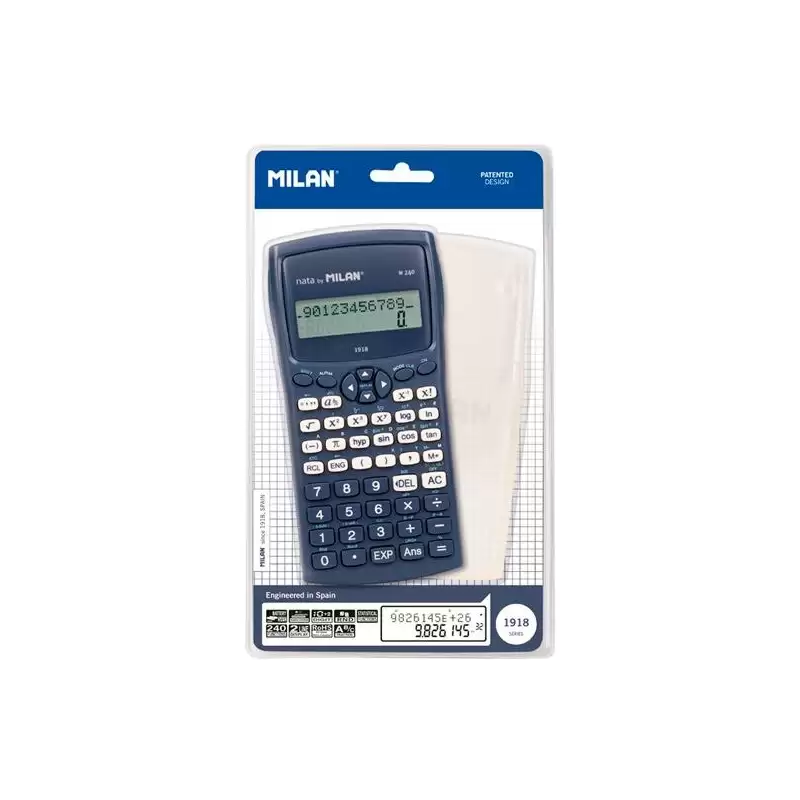 (159110SNCBBL) MILAN CALCULADORA CIENTÍFICA M240 SERIE 1918 BLÍSTER AZUL