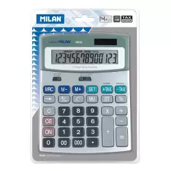 (40924BL) MILAN CALCULADORA METÁLICA 14 DIGITOS DUAL BLISTER