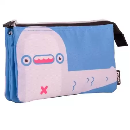 (081133ALNB) MILAN PORTATODO 5 COMPARTIMENTOS SERIE ESPECIAL ALIENS AZUL