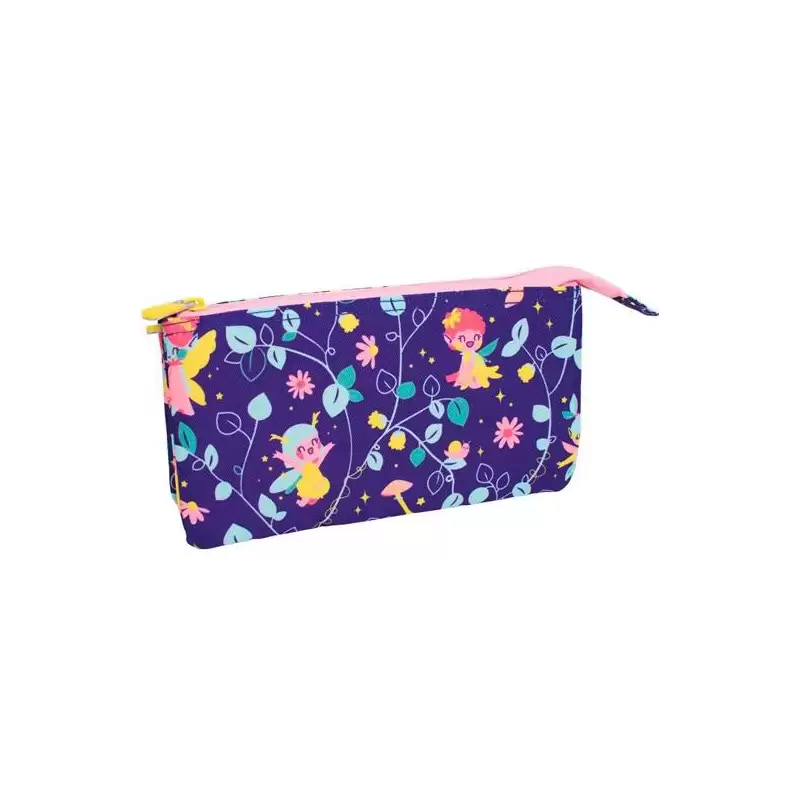 (081133FR) MILAN PORTATODO 5 COMPARTIMENTOS SERIE ESPECIAL FAIRY TALE LILA