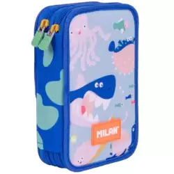 (081264BD) MILAN PLUMIER 2 PISOS CON CONTENIDO SERIE ESPECIAL BLUE ODYSSEY