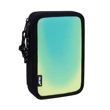 (081264SNK1GR) MILAN PLUMIER 2 PISOS C/CONTENIDO SUNSET NEGRO/VERDE