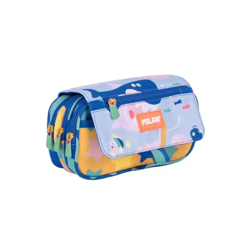 (08149BD) MILAN PORTATODO 4 CREMALLERAS CON SOLAPA SERIE ESPECIAL BLUE ODYSSEY