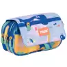 (08149BD) MILAN PORTATODO 4 CREMALLERAS CON SOLAPA SERIE ESPECIAL BLUE ODYSSEY