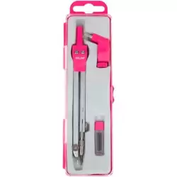 (11101P) MILAN COMPÁS UNIVERSAL CON PATA ARTICULADA + ADAPTADOR + 2 MINAS SERIE ACID ROSA