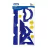 (359801) MILAN REGLAS FLEX&RESISTANT 30CM AZUL TRANSLUCIDO KIT 4 PIEZAS