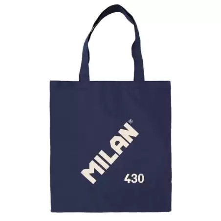 (62101SNCB) MILAN BOLSA DE MANO TOTE BAG SINCE 1918 AZUL MARINO