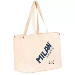 (62102G403BG) MILAN TOTE BAG GIIGANTE 403 SINCE 1918 BEIGE