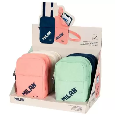 (62103SNCD12) MILAN BOLSO PEQUEÑO BANDOLERA SINCE 1918 EXPOSITOR 12 UD C/SURTIDOS