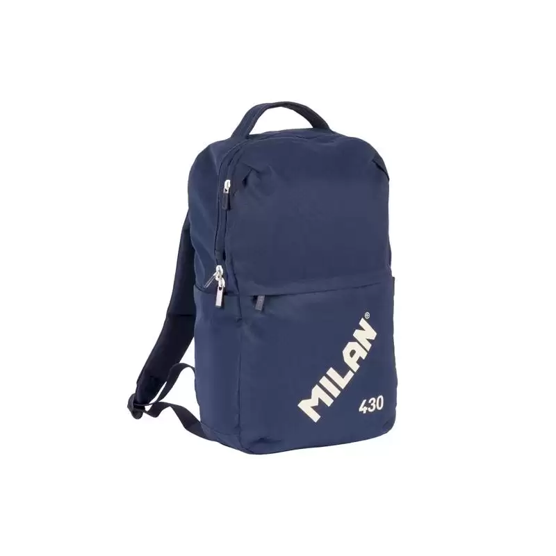 (624201SNCB) MILAN MOCHILA URBANA COMPACTA CON CIERRE DE SEGURIDAD 15L COLECCIÓN 430 SINCE 1918 AZUL
