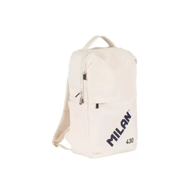(624201SNCBG) MILAN MOCHILA URBANA COMPACTA CON CIERRE DE SEGURIDAD 15L COLECCIÓN 430 SINCE 1918 BEIGE