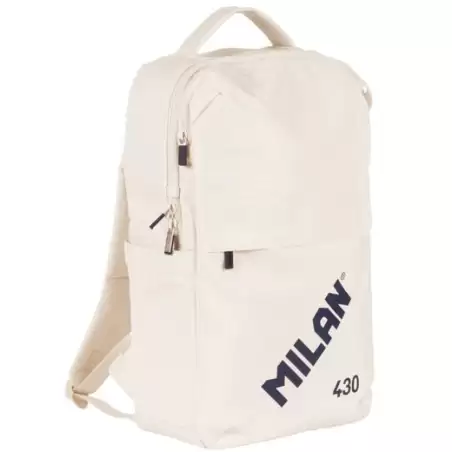 (624201SNCBG) MILAN MOCHILA URBANA COMPACTA CON CIERRE DE SEGURIDAD 15L COLECCIÓN 430 SINCE 1918 BEIGE