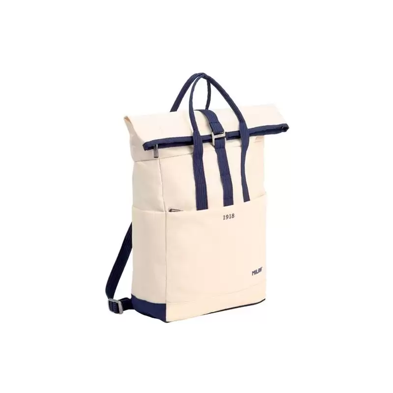 (624302SNCBG) MILAN MOCHILA URBANA C/CIERRE SUPERIOR ENRROLLABLE 10L SERIE 1918 BEIGE
