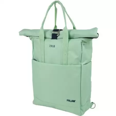 (624302SNCGR) MILAN MOCHILA URBANA C/CIERRE SUPERIOR ENRROLLABLE 10L SERIE 1918 VERDE