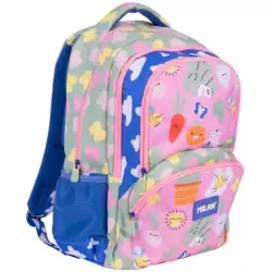 (624604GG) MILAN MOCHILA ESCOLAR 4 CREMALLERAS 25L SERIE ESPECIAL GREEN & GROW