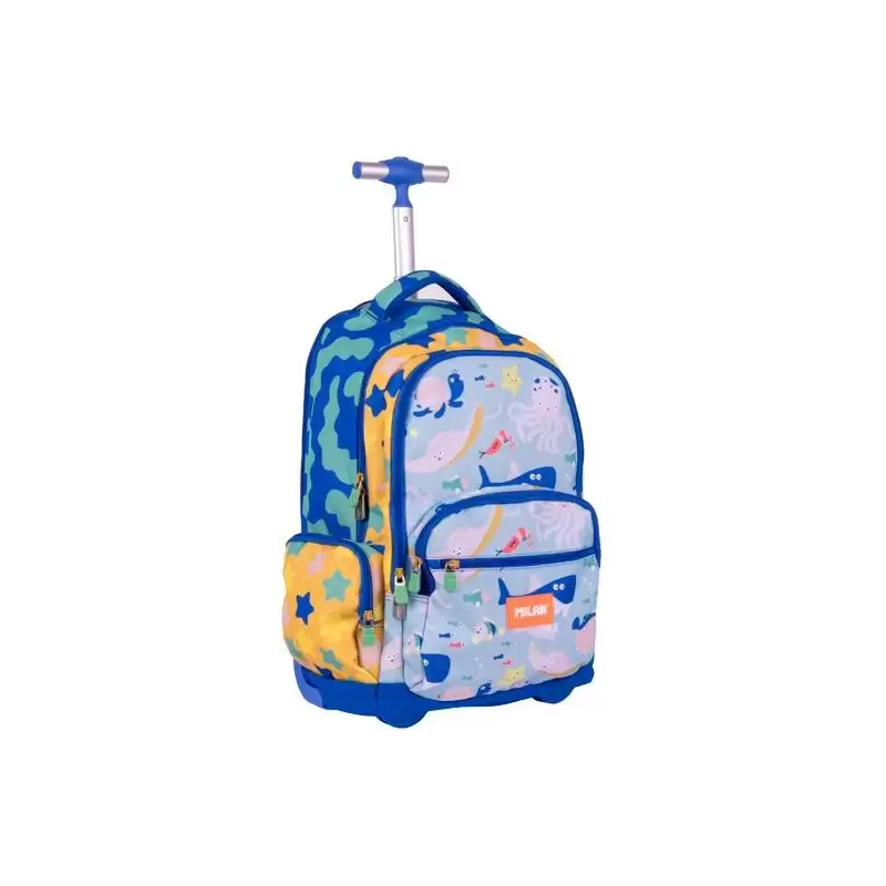 (625601BD) MILAN MOCHILA CON RUEDAS 6 CREMALLERAS 25L  SERIE ESPECIAL BLUE ODYSSEY