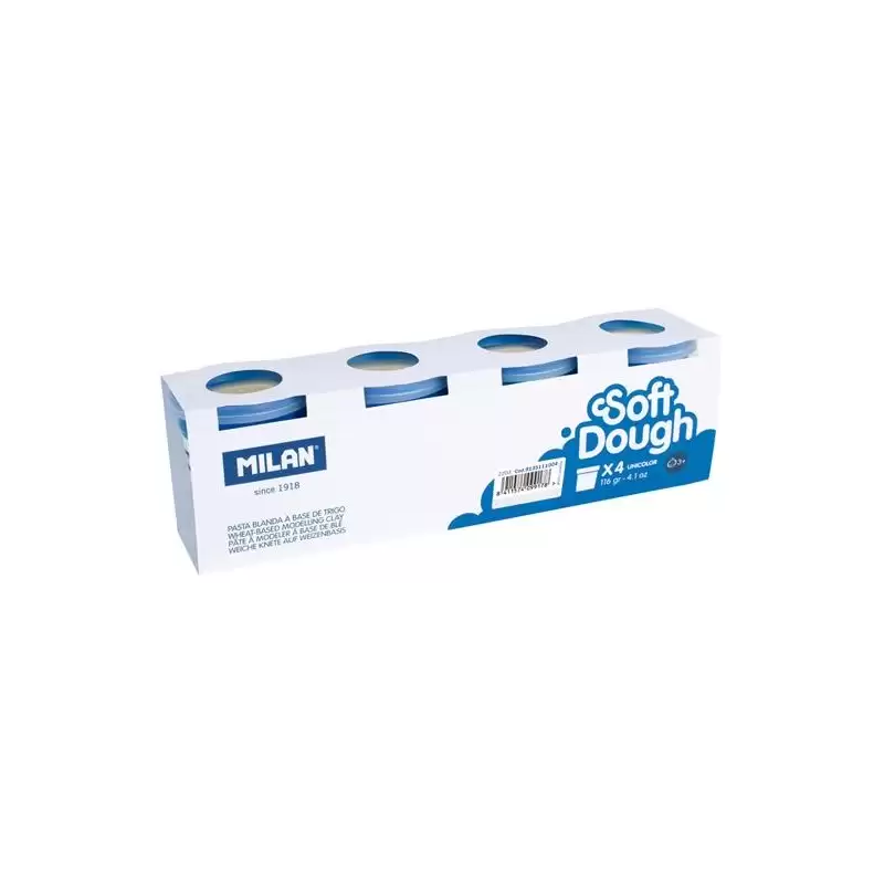 (9135111004) MILAN PASTA BLANDA SOFT DOUGH BOTE 116GR BLANCO CAJA 4 UD