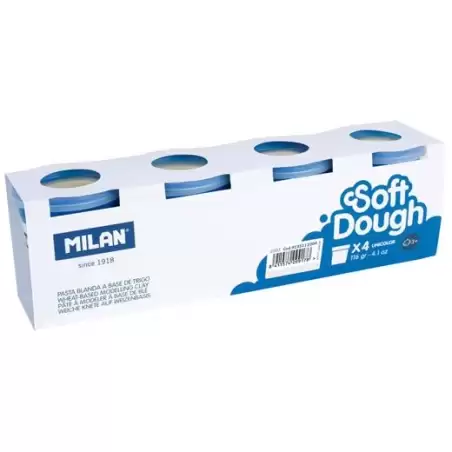 (9135111004) MILAN PASTA BLANDA SOFT DOUGH BOTE 116GR BLANCO CAJA 4 UD