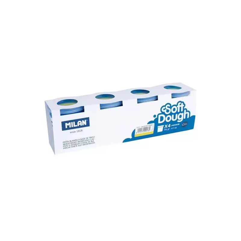 (9135112004) MILAN PASTA BLANDA SOFT DOUGH BOTE 116GR AMARILLO CAJA 4 UD