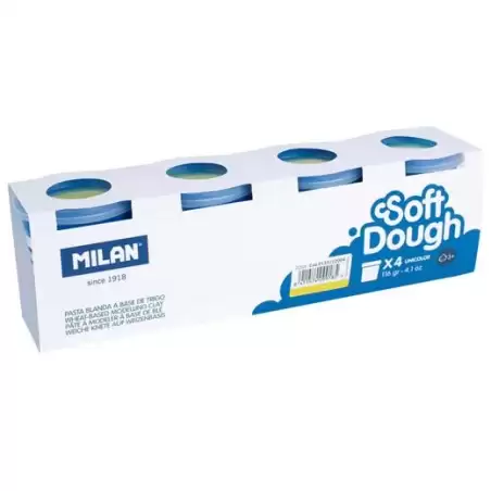 (9135112004) MILAN PASTA BLANDA SOFT DOUGH BOTE 116GR AMARILLO CAJA 4 UD