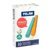 (245210) MILAN TIZAS COLOR ANTIPOLVO CARBONATO CÁLCICO CAJA DE 10