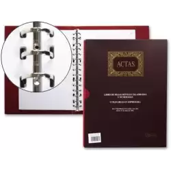 (MR4102) MIQUELRIUS LIBRO DE ACTAS DIN A4 NATURAL 100 HOJAS REMOVIBLES