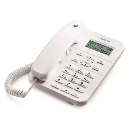 (E08000CT2N1AES) MOTOROLA TELEFONO FIJO C/ CABLE CT202 BLANCO