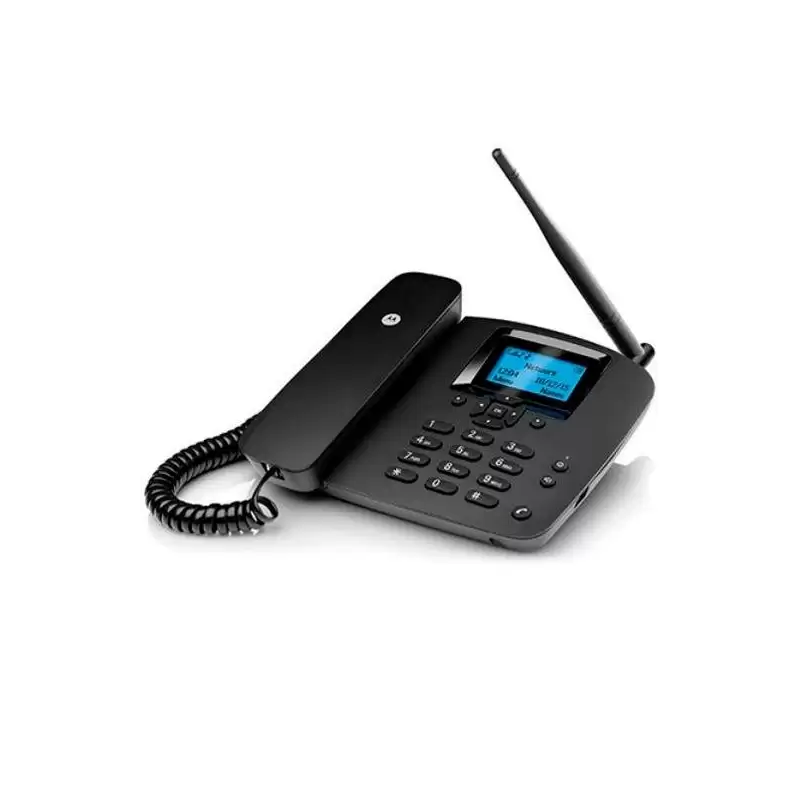 (E98000N07B1AES) MOTOROLA TELEFONO FIJO FW200L CON SIM 2G GSM CON BATERIA AUXILIAR NEGRO