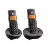 (F52000K50O2AES) MOTOROLA TELEFONO INALAMBRICO E202 NEGRO DECT DUO DIGITAL KIT DOS UNIDADES