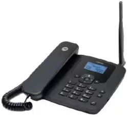 (G96000N18B1AES) MOTOROLA TELEFONO FIJO FW410L CON SIM 4G GSM CON BATERIA AUXILIAR Y FUNCIONA COMOPUNTO DE ACCESO WIFI NEGRO