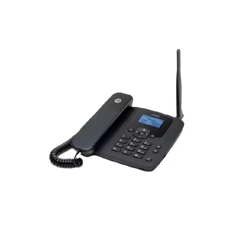 (G96000N18B1AES) MOTOROLA TELEFONO FIJO FW410L CON SIM 4G GSM CON BATERIA AUXILIAR Y FUNCIONA COMOPUNTO DE ACCESO WIFI NEGRO