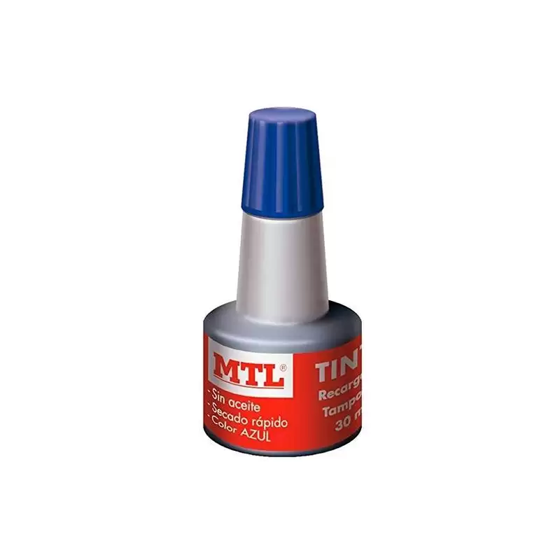 (79535) MTL TINTA DE SELLAR PARA RECARGA DE TAMPONES 30ML AZUL
