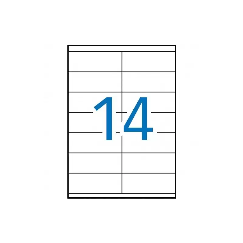 (04709) MULTI-3 ETIQUETAS ADHESIVAS 105X40MM INKJET/LÁSER C/RECTOS 14 X 100H BLANCO