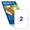 (04715) MULTI-3 ETIQUETAS ADHESIVAS 210X148MM INKJET/LÁSER C/RECTOS 2 X 100H BLANCO