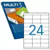 (10517) MULTI-3 ETIQUETAS ADHESIVAS 70X35MM INKJET/LÁSER C/RECTOS 24 X 500H BLANCO