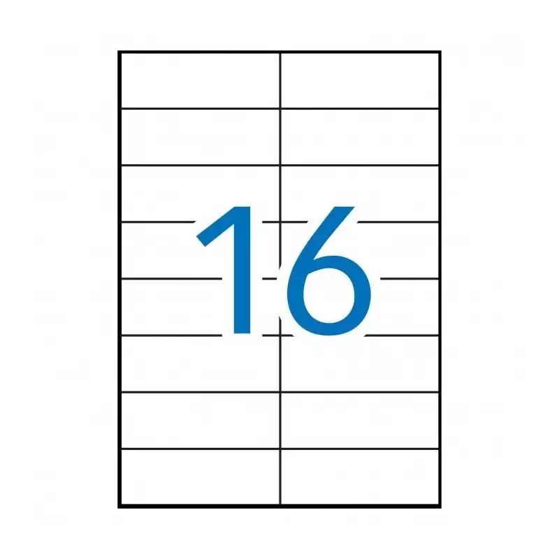 (10524) MULTI-3 ETIQUETAS ADHESIVAS 105X37MM INKJET/LÁSER C/RECTOS 16 X 500H BLANCO