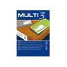 (10528) MULTI-3 ETIQUETAS ADHESIVAS 105X48 MM INKJET/LÁSER C/RECTOS 12 X 500H BLANCO