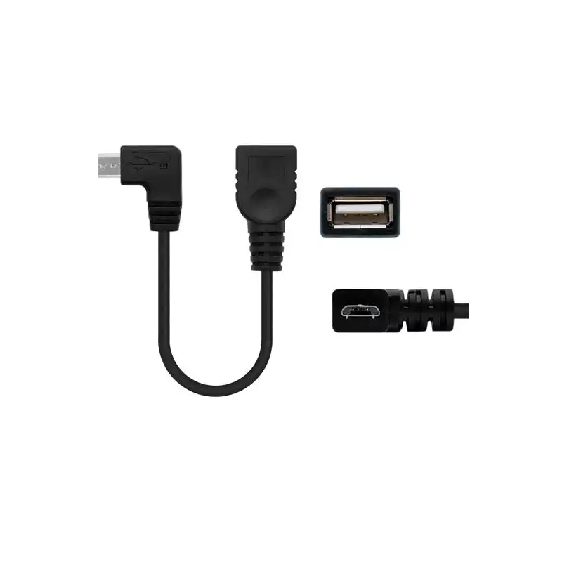 (10.01.3600) NANOCABLE CABLE USB 2.0 OTG ACODADO TIPO MICRO B/M-A/H NEGRO 15 CM
