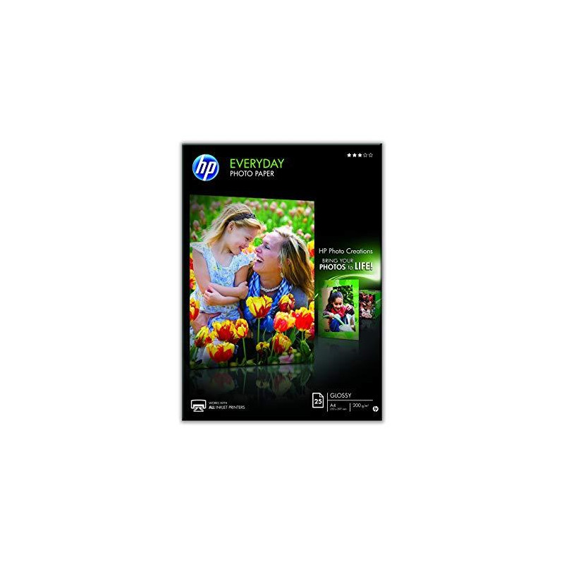 (Q5451A) HP PAPEL EVERYDAY GLOSSY PHOTO PAPER /25 HOJAS /A4 /200 GRS. /25 HOJAS