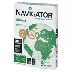 (108805) NAVIGATOR PAPEL UNIVERSAL DIN A4 80GR PAQUETE 500H BLANCO -CAJA 5 UD- *** MAS DE 7 CAJAS SE PALETIZA