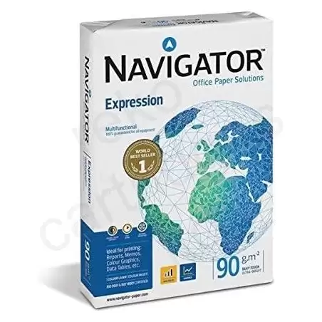 (NAVI 90 azul) NAVIGATOR A4 90GR UNIVERSAL -5 PAQUETES-